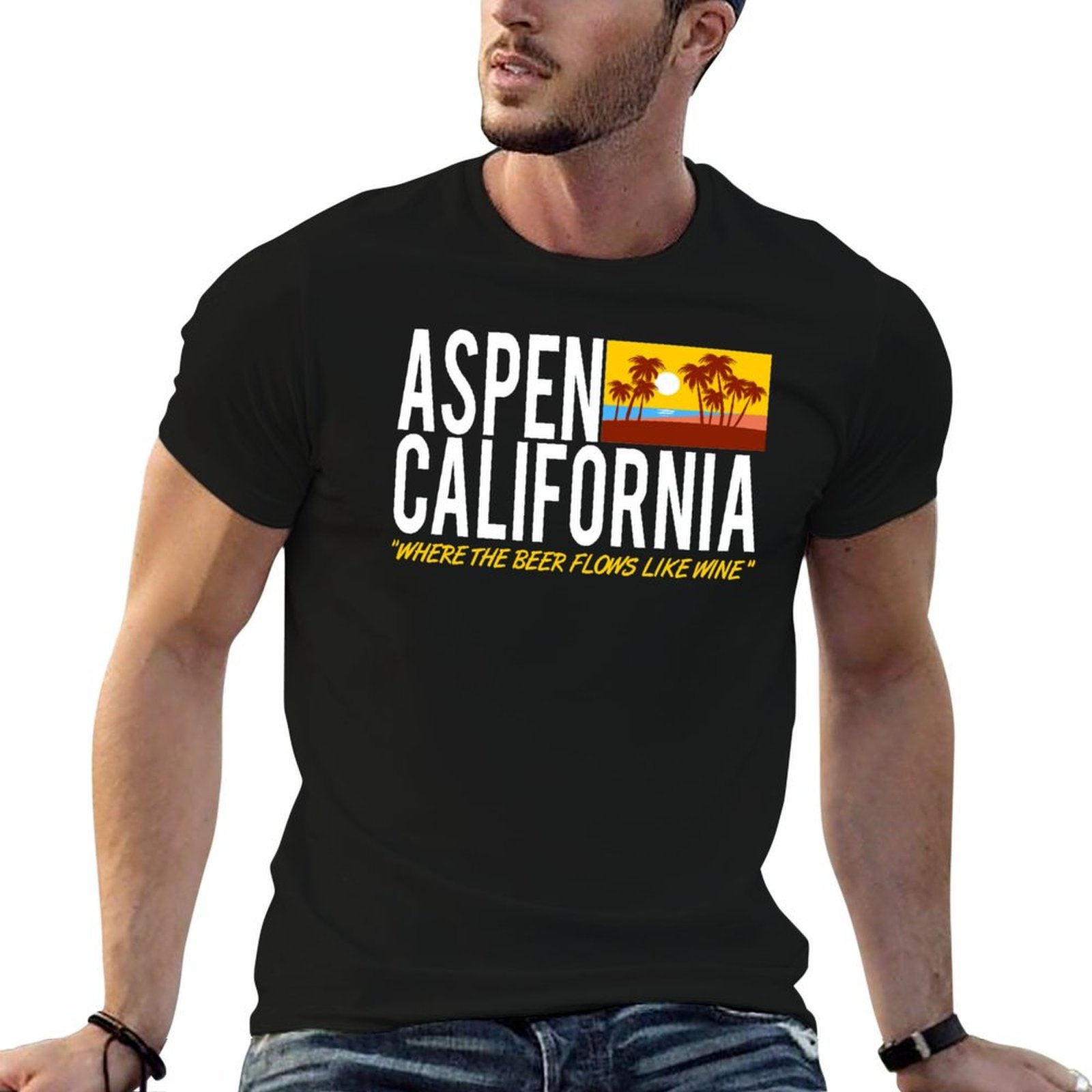 Wine Like Beer - Aspen California - Camiseta com estampa