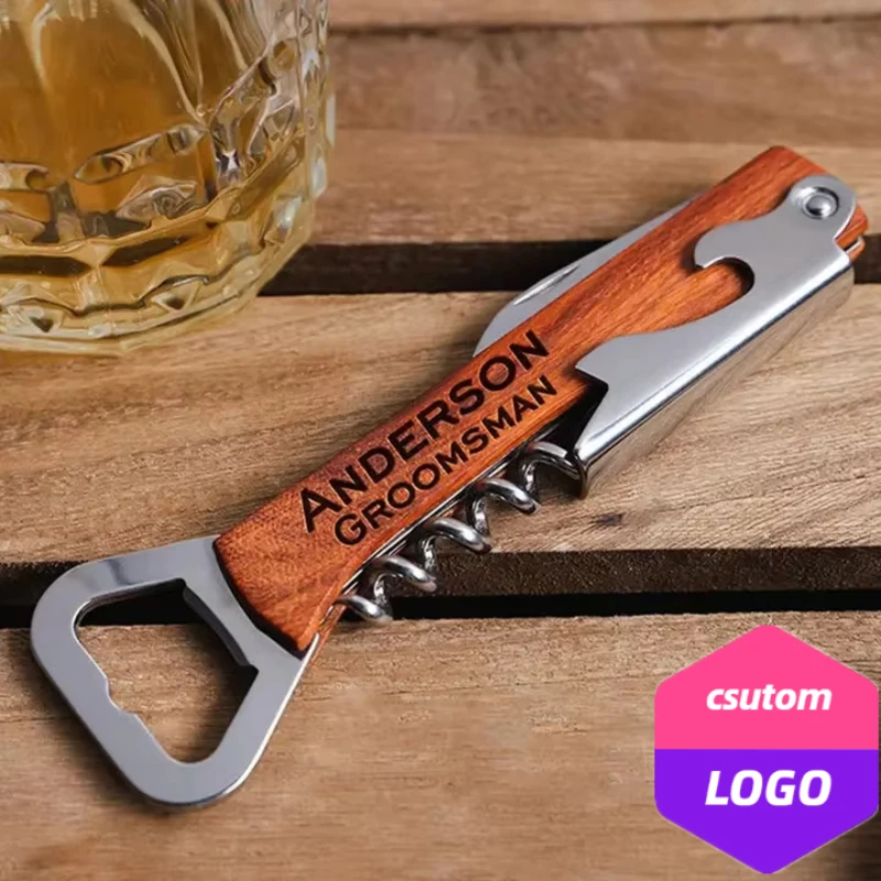 Wine Beer Logo - Personalize faca de aço inoxidável laser