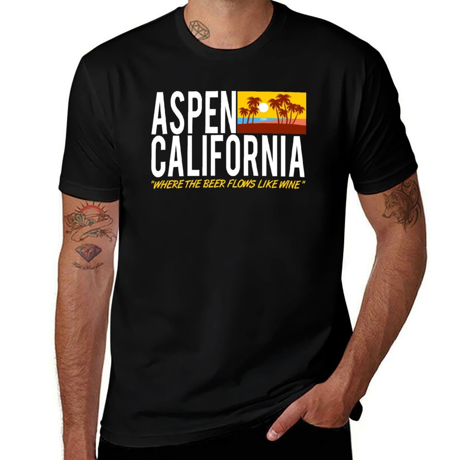 Wine Like Beer - Aspen California - Camiseta com estampa