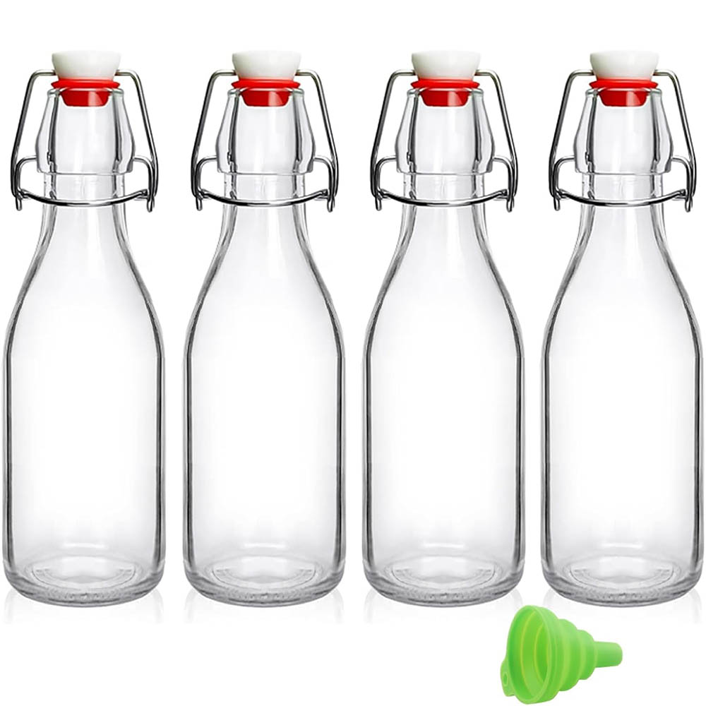 Wine Beer Spirits - Garrafas de Vidro com Tampa Articulada