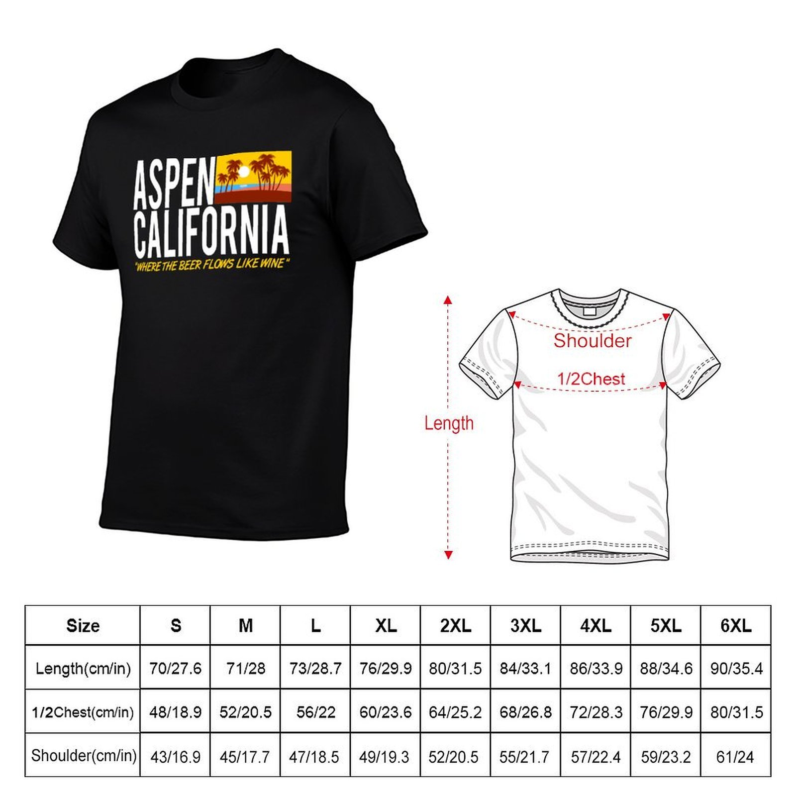 Aspen California - Camiseta co - Wine Like Beer avaliação e preço