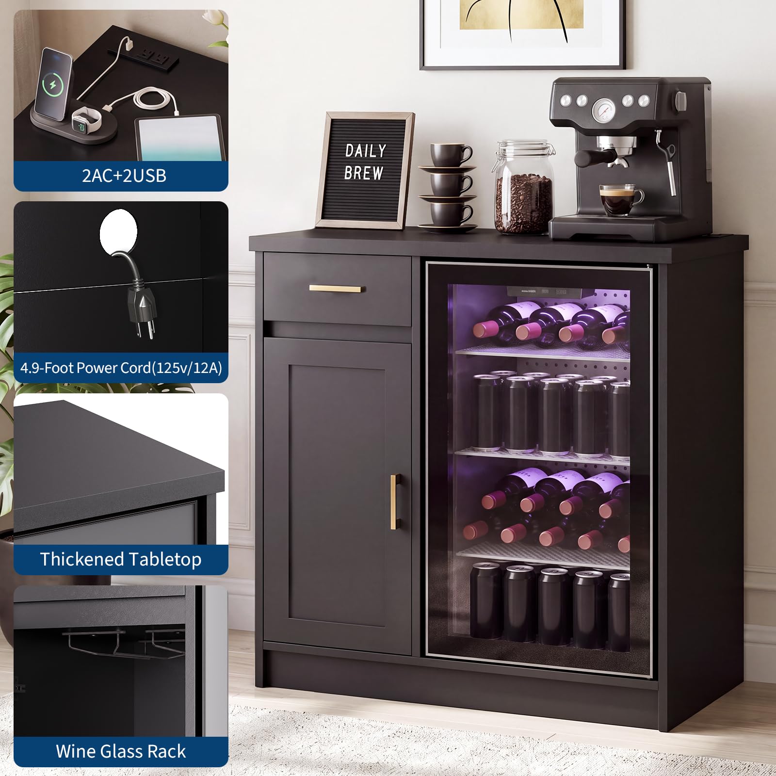 Armário de Bar Estilo Fazenda  - Wine Beer Refrigerator avaliação e preço