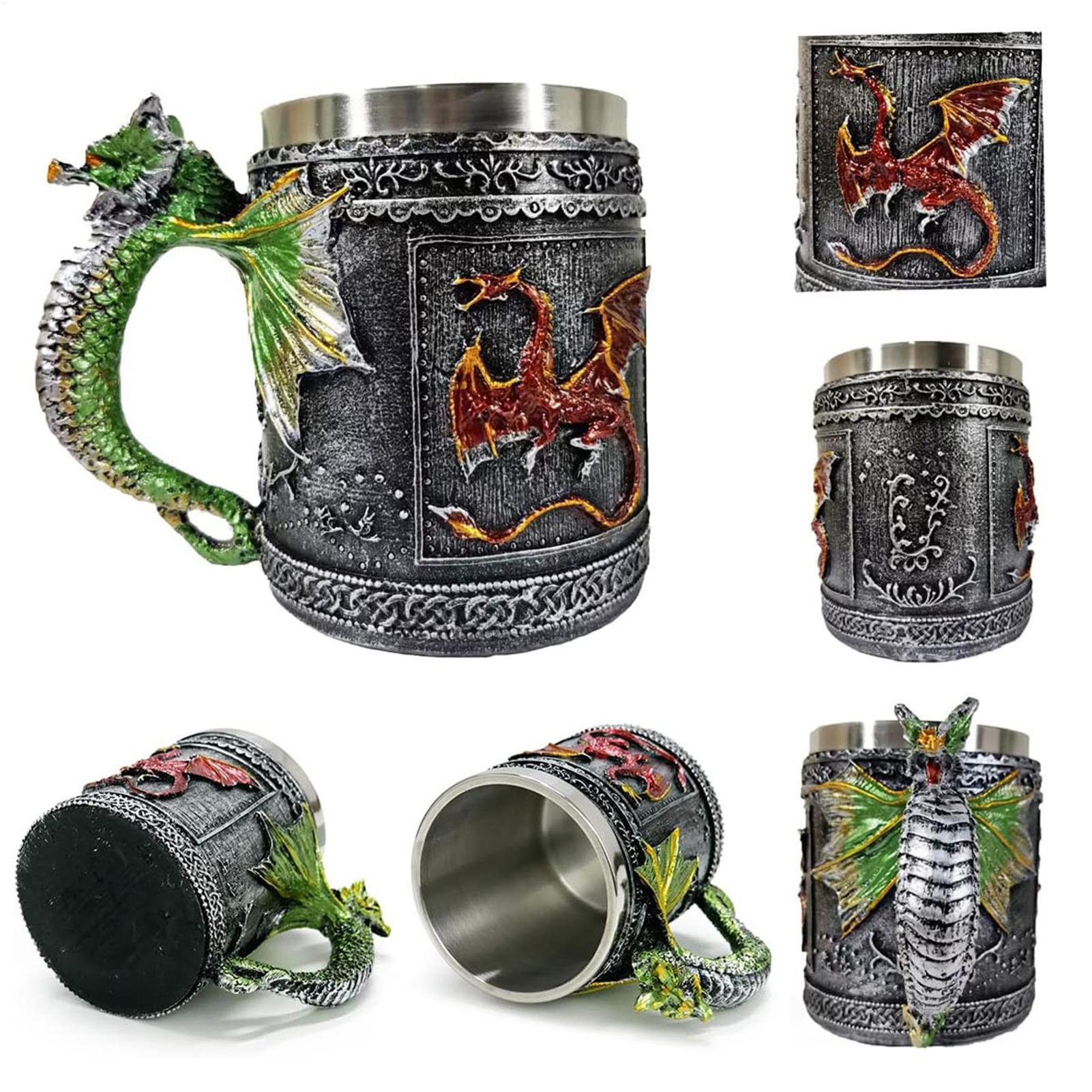 Caneca de dragão gótica, copos - Wine Beer Coffee Drink avaliação e preço