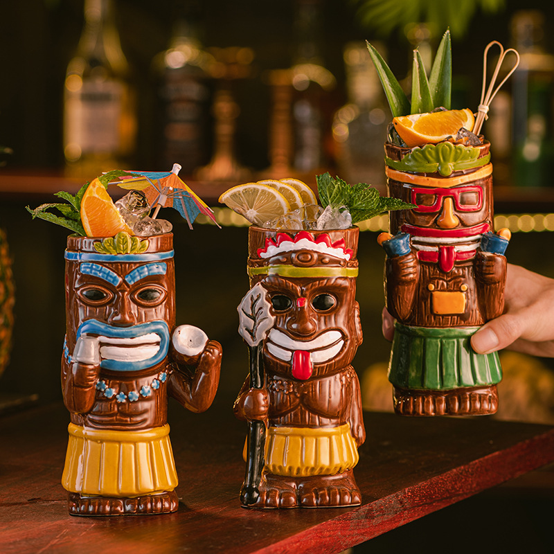 Caneca Tiki de Cerâmica, Copo  - Wine Beer Cocktail avaliação e preço